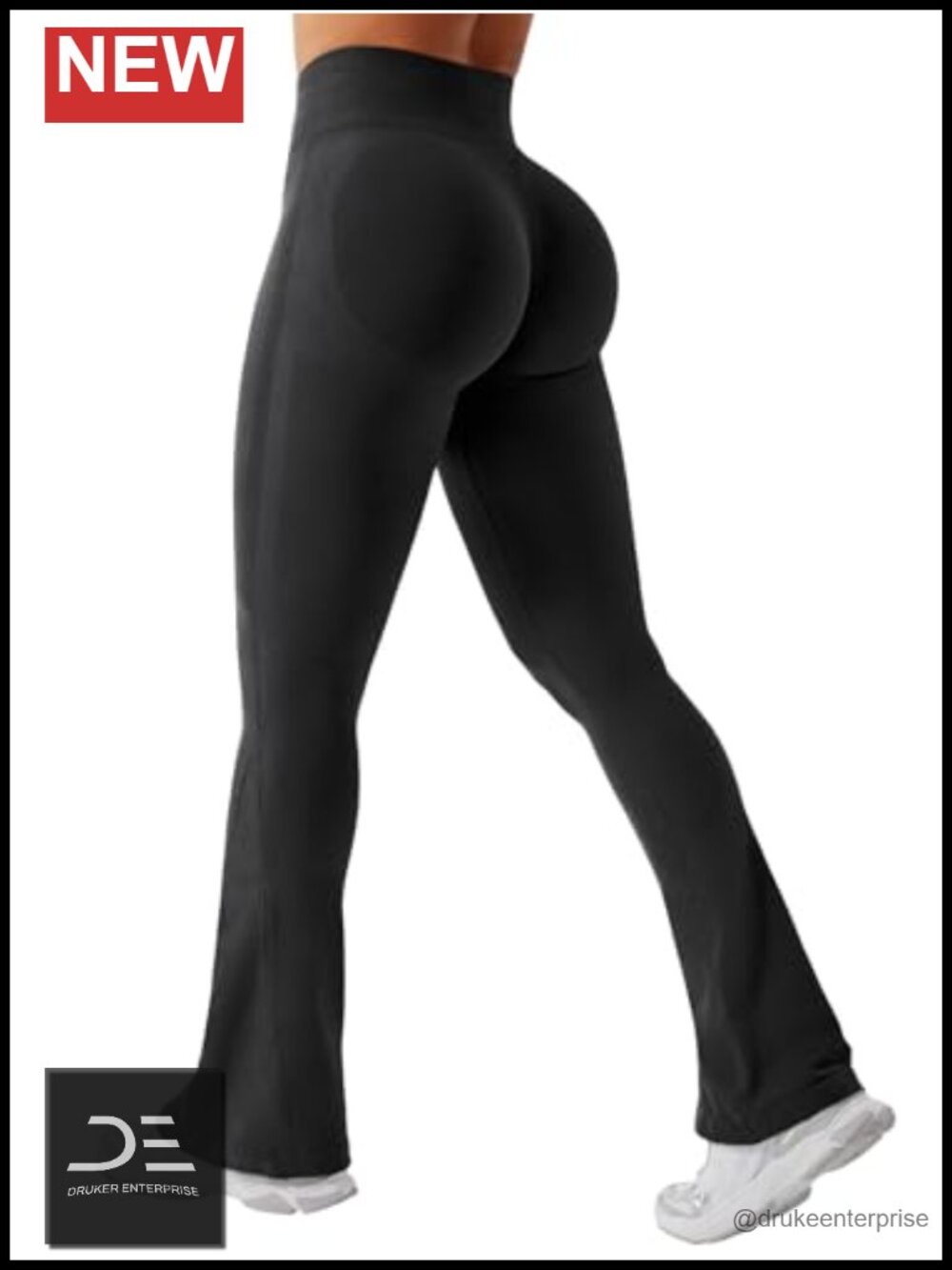 Seamless Flare Yoga Pants High Waisted Booty Lifting Scrunch Leggings 26-32"
